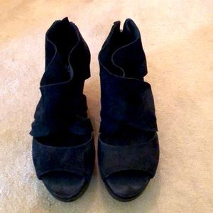 Eileen Fisher suede platform shoes size 7